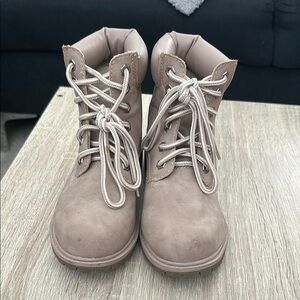 UNIONBAY Pink (Pale) Combat Boots with Adjustable Laces